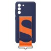Samsung Galaxy S21 FE Silicone Cover with Strap - Navy