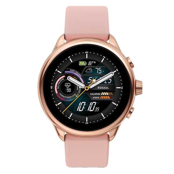 Fossil Gen 6 Wellness Edition Smartwatch Blush Silicone - Rose Gold (FTW4071)