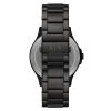 Armani Exchange Automatic Quartz Three-Hand Date Black Stainless Steel Men's Watch (AX2444)