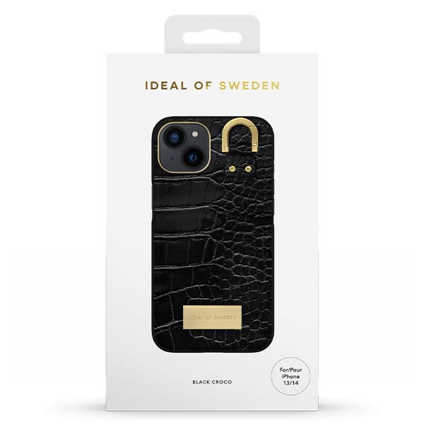 Ideal of Sweden Black Croco Case (Suits iPhone 14 Pro/14 Pro Max)