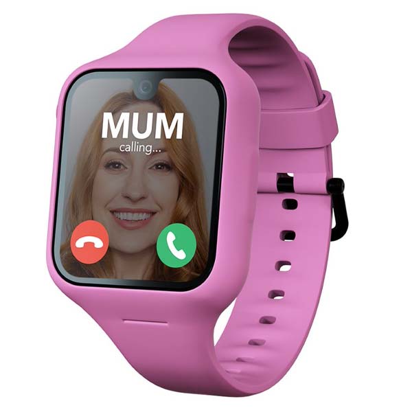 Moochies Odyssey 4G Smartwatch Phone for Kids Pink Bundle [Bonus