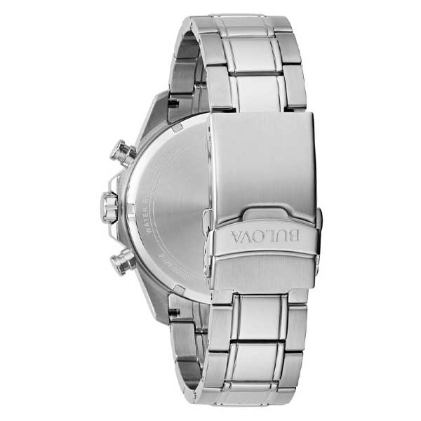 Bulova Green Dial Marine Star Stainless Steel Men's Watch (96B396)