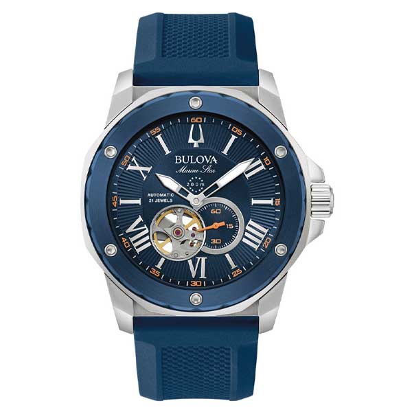 Bulova Marine Star Blue Dial Automatic Men's Watch (98A303)