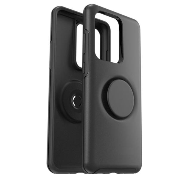 Otter + Pop Symmetry Case (Suits Samsung Galaxy S20 Plus) - Black