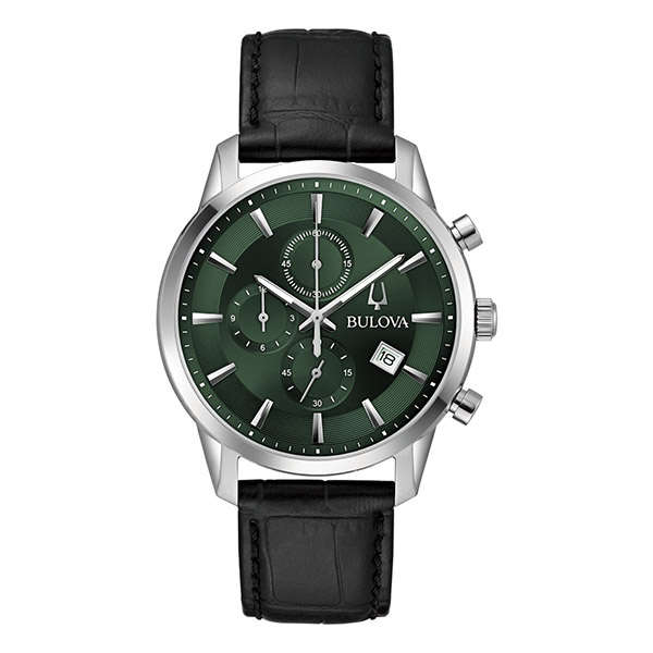 Orologio Bulova Da Uomo, Cronografo Sutton, Cassa In Acciaio 41mm, Cinturino In Pelle Nera - 3